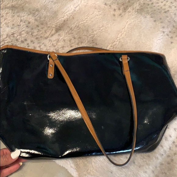 Nine West black patent leather purse - Picture 2 of 8